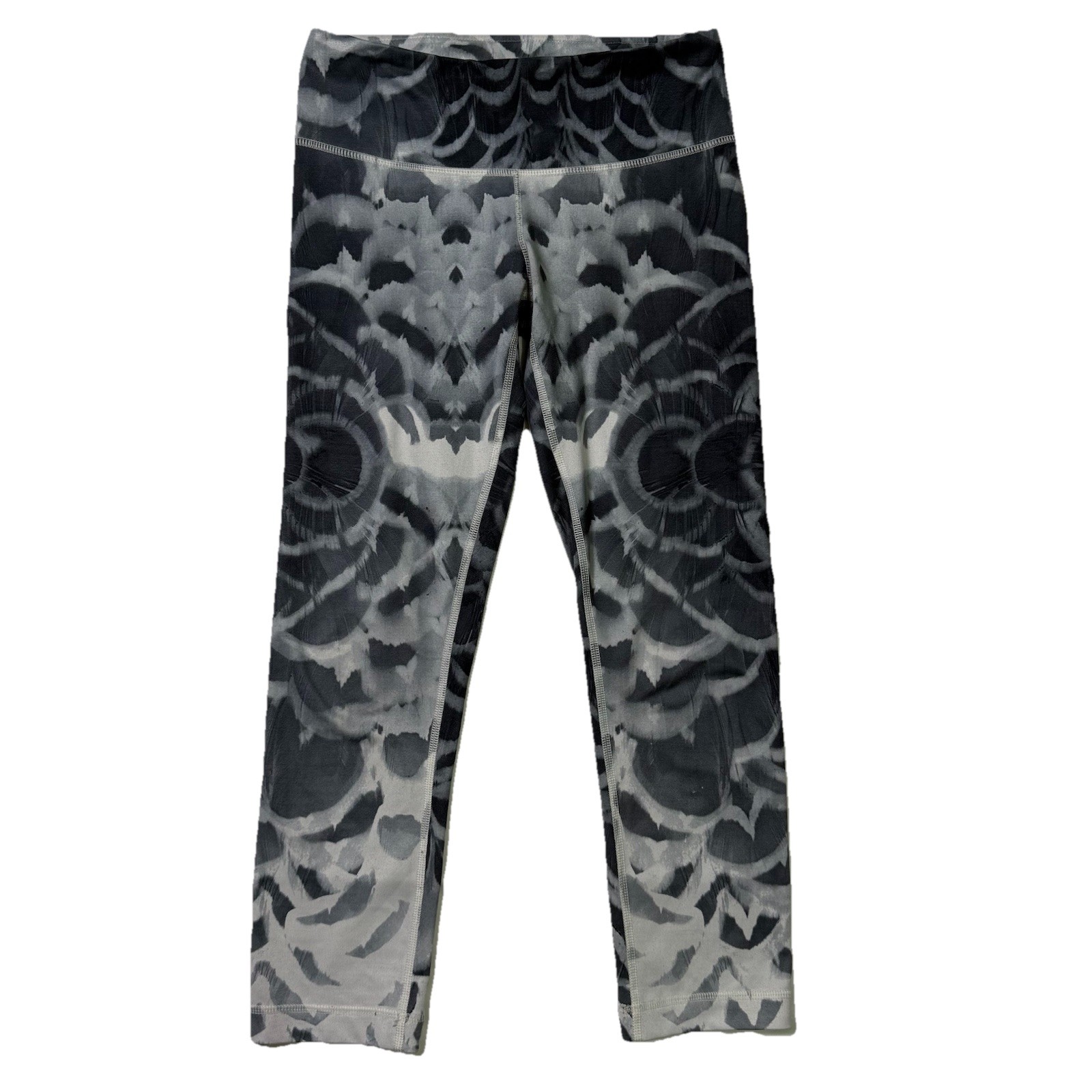 Lululemon Wunder Under Crop Legging Womens Size 4 Pretty Plume Angel Wing Black