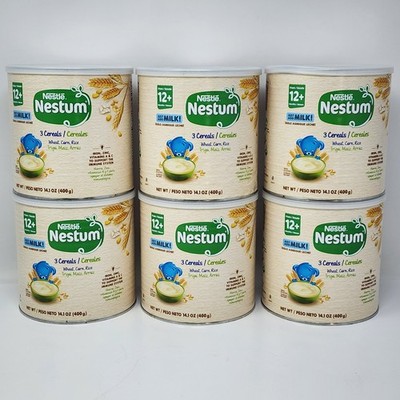 Nestle Nestum Infant Cereal Wheat Corn Rice 14.1 oz Each (6 Pack) Exp 08/2026