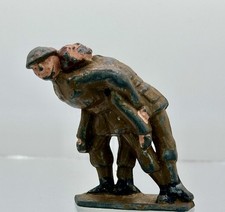 JOHN HILL & CO -BRITISH TOMMY CARRYS HIS INJURED COMRADE - LEAD 54MM MID CENTURY