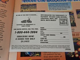 TURBOGRAFX 16 CD Turbo Force Game Magazine January 1993 Volume 3 *Great cond*