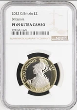 2022 Great Britain £2 Britannia Proof NGC PF69