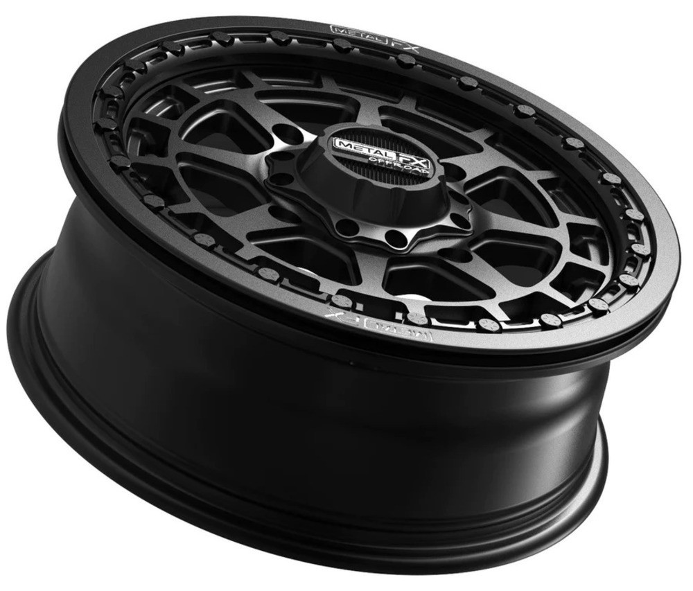 MetalFX Outlaw Satin Black Beadlock Wheel - 15x6 / 38mm / 4x