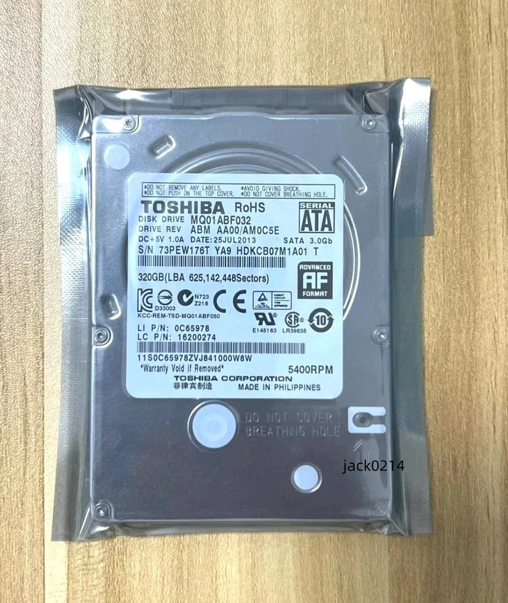 Toshiba Internal Hard Disk Drives 320 GB Storage Capacity for sale