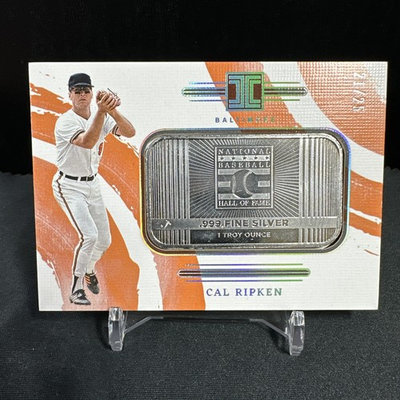 #ad 21 25 CAL RIPKEN Jr HOF .999 SILVER BAR 1 Troy Ounce 2024 Panini Impeccable #9 $249.95