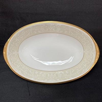 Noritake WHITE PALACE Oval Vegetable Bowl 10 1/8 Inches