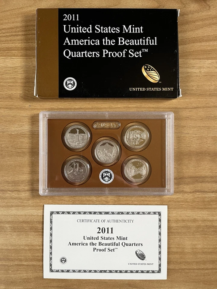 Complete Set US Mint America The Beautiful Clad Quarters Proof Sets 2010-2020 - Image 4 of 4