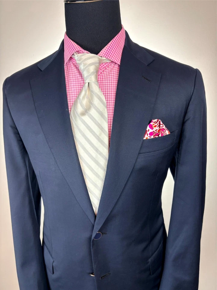 Blazer Chaqueta Deportiva BRIONI Moderna 2 Botones AZUL MARINO 42 R E52 Foto 2 de 4