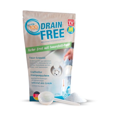 Pure100 Drain Free - Abflussreiniger - Reinigungsschaum - Rohrreiniger