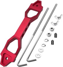 Battery Tie Down Billet Aluminum Bracket Stainless J Bolts Red