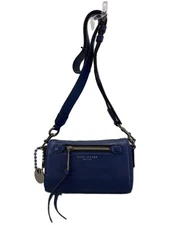 MARC JACOBS Square Crossbody Shoulder Bag Leather BLU M0008896