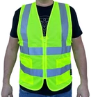 Crew All Mesh Yellow  High Visibility Safety Vest With 2 Pockets