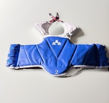 Taekwondo Chest Protector Hogu Blue Red Size 2 Reversible Used