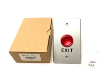ZKTeco PTE-1 Push to Exit Button/Switch Soft Touch, Red NO/NC/COM