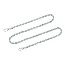 47" Purse Chain Strap with Buckles for Shoulder, Cross Body Light Green, Silver 
