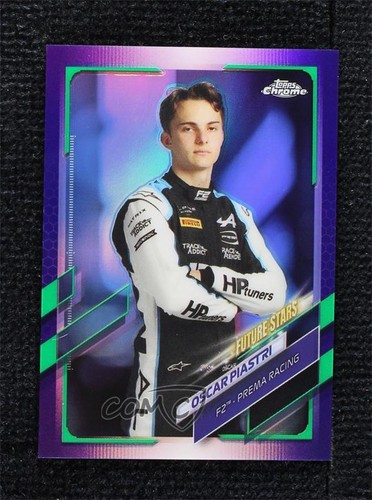 Oscar Piastri [Purple Green] #59 2021 Topps Chrome Formula 1 card