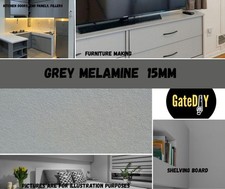 15mm Light Grey Textured Melamine Faced Chipboard 1200mm long Shelving,End panel