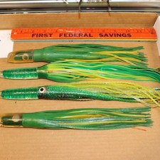 Lot of 4 Un-Rigged Squid Lures Approx 12"   Lot 26-F