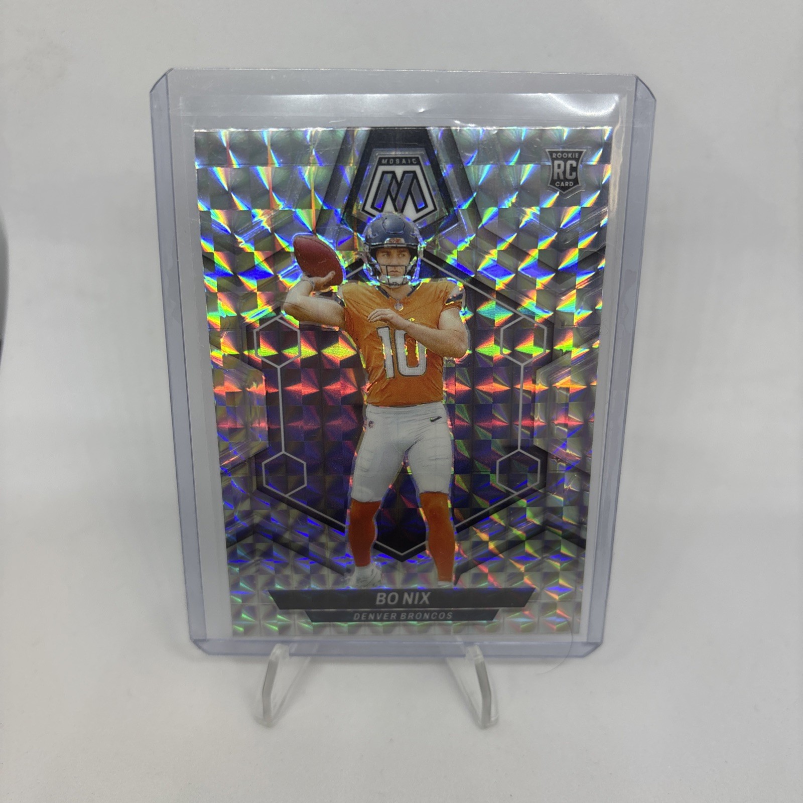 🔥BO NIX RC 2024 Panini Mosaic Silver PRIZM #312 DENVER BRONCOS QB🔥