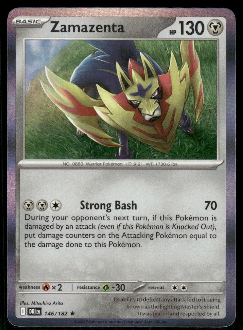 Zamazenta Destined Rivals [146/182] Rare Holofoil NM Pokemon