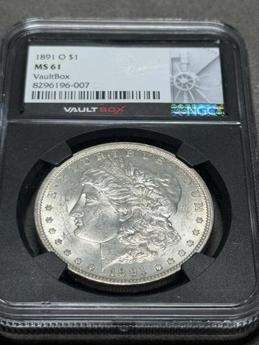 1891-O Morgan Silver Dollar NGC MS61 New Orleans Vaultbox $1 Vault Box