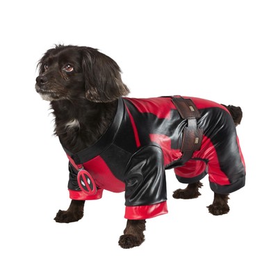 Rubie's Official Deadpool Dogpool Pet Costume, Dog/Pet Fancy Dress, Size L Red &