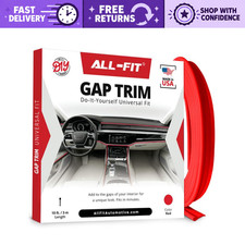 Universal Car Interior Gap Trim - Easy Install, USA Made, Red Color, Durable Fit
