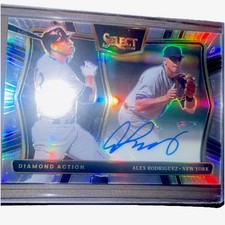 Panini 2025 Select Alex Rodriguez Diamond Action Signatures Auto Prizm Yankees