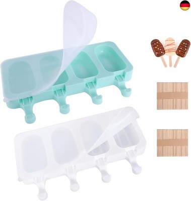 Pack of 2 Ice Cream Moulds Cake Pop Ice Lolly Mould, BPA-Free Cake Ice Lolly