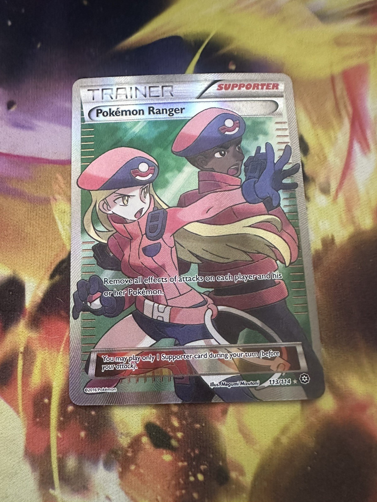 Pokemon Ranger 113/114 Steam Siege Set FULL ART Pokemon Card NM