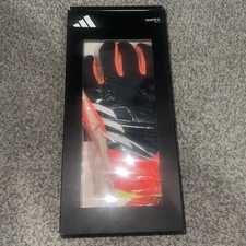 Adidas Predator PRO Fingersave Goalkeeper Men's Gloves Black Red IQ4018 Sz 11