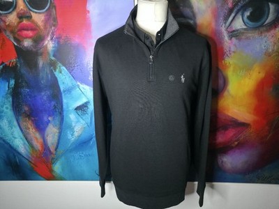POLO RALPH LAUREN Quarter Zip Troyer XXL Schwarz Neu mit Etikett
