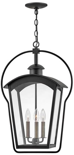 Hinkley Yale 25 3/4" High Rustic Black 3-Light Outdoor Hanging Light - Picture 2 of 7