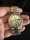 seiko 5 automatic Two Tone Jubilee mens watch vintage - FOR REPAIR NOT WORKING
