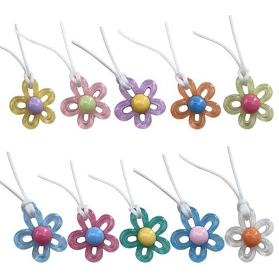 Flower Pendant Necklace Bohemian Colorful Hollow Flower Pendant Choker Jewelry
