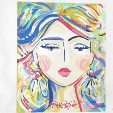 Handpainted Needlepoint canvas Kate Dickerson NEW Warrior Princess 18ct 8x10