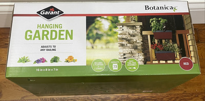 Garant Botanica Red Hanging Garden Balcony Wall Planters Space Efficient