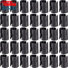 54 Pack Wire Shelving Shelf Lock Clips, Black, ABS Plastic  Metal, 1" Post   