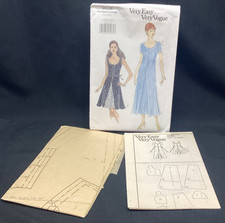 Abito vintage modello da cucire, molto facile Vogue 9628 12-16 1997 non tagliato - spedizione gratuita