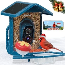 Smart Bird Feeder with Camera, AI Identify Birds, 2.4GHz/5GHz, Solar Powered, 