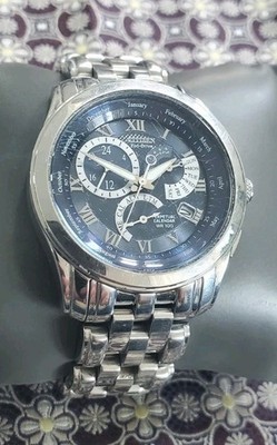 Citizen Eco-drive Blue Perpetual Calibre 8700 Watch  Day Date 24hr Multifunction