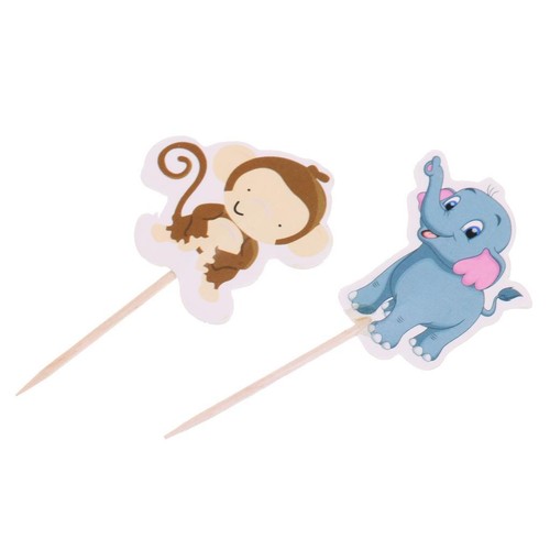 Pack Animal Style Cupcake Picees Toppers for Kids Shower - Picture 4 of 6