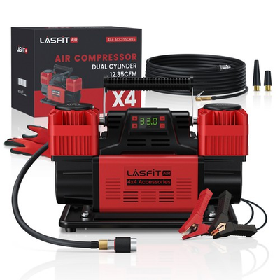 #ad LASFIT Air Compressor 12V Tire Inflator W Digital Pressure Gauge for Trucks RVs $299.99