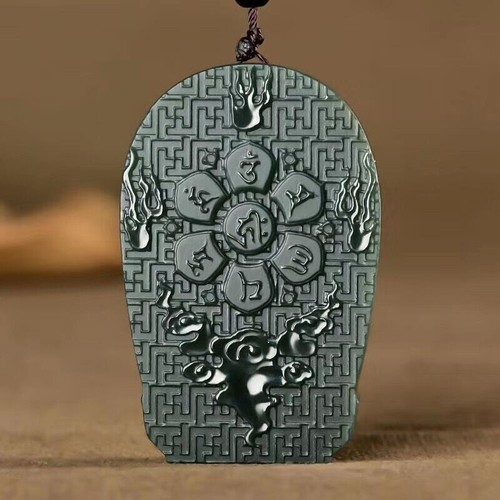 True Hetian Jade Anhänger Guanyin Anhänger Talismane zur Abwehr böser Geister - Bild 2 von 6
