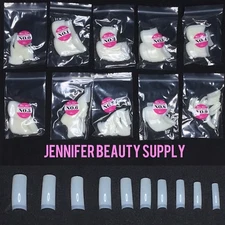 500 PCS FALSE ACRYLIC FRENCH NATURAL MISS ANA NAIL TIPS | US SELLER