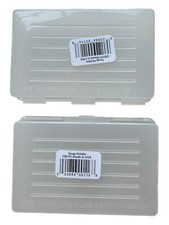 Lot of 2 Travel Soap Cases - Plastic Hinged Soap Holders - SB1P - White