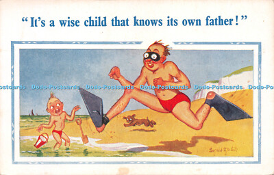 R258555 Es ist ein weises Kind, das seinen eigenen Vater kennt Donald McGill D Constance Sol
