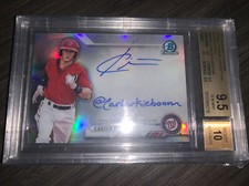 2017 Bowman Chrome Prime Inscription Auto Carter Kieboom 24/75 BGS 9.5/10 Nation