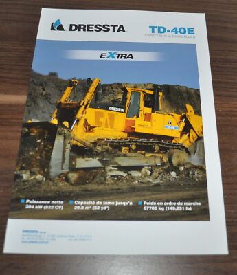Dressta TD-40E Specification Tractor Dozer Brochure Prospekt FR