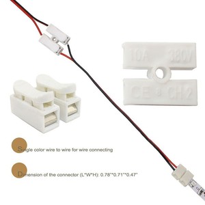 10 100p 2 Pin Spring Clamp Terminal Block Connector For Led Strip