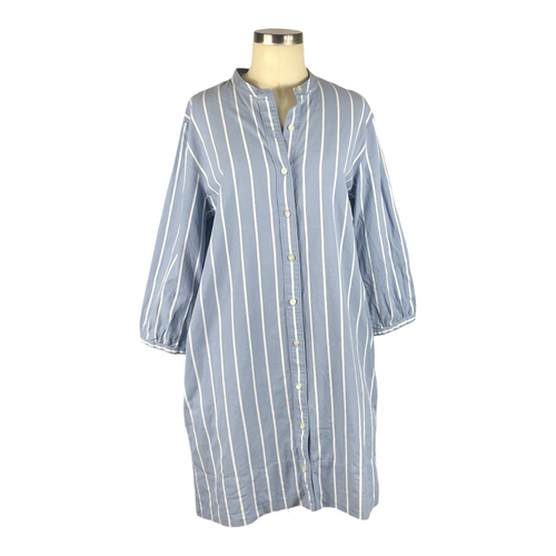 EVERLANE Blue White Striped Tunic Shirt 